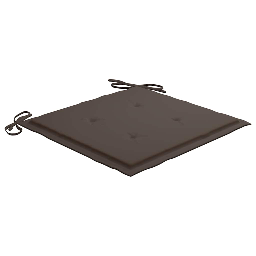 Sedie da Giardino con Cuscini Tortora 6 pz Legno Massello Teak - homemem39
