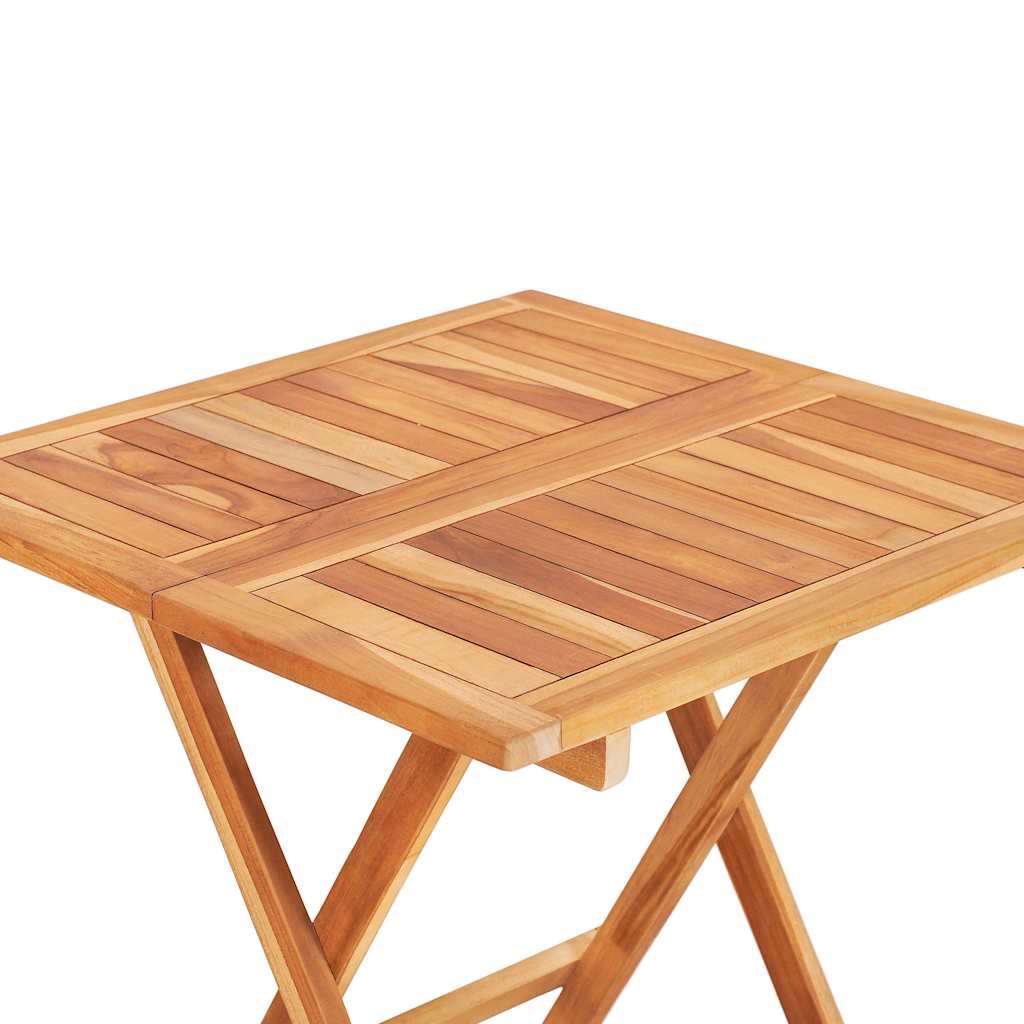 Set da Bistrot 3 pz con Cuscini Neri in Legno Massello di Teak - homemem39