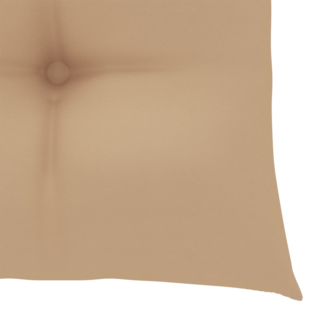 Sedie da Giardino 2 pz con Cuscini Beige in Teak Massello | homemem39