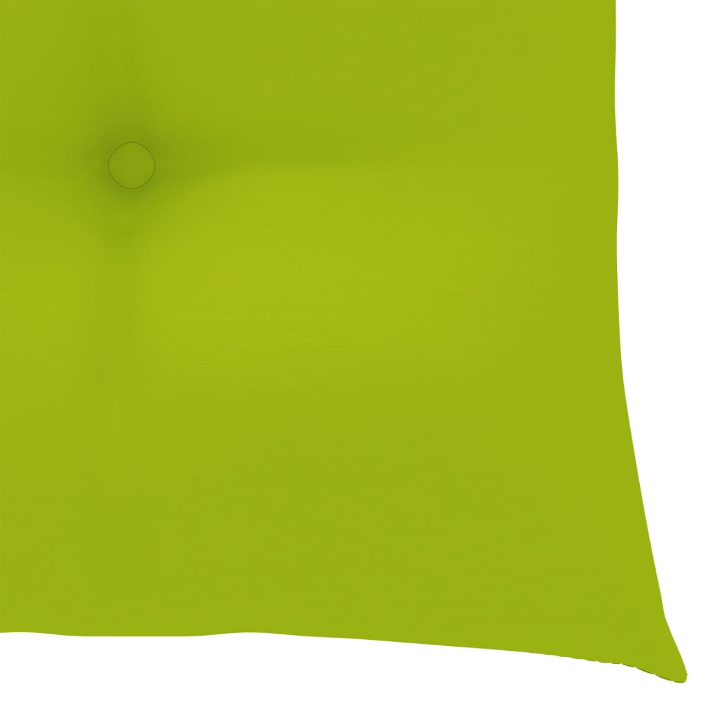 Sedie da Giardino 2pz Cuscini Verde Brillante Teak Massello | homemem39