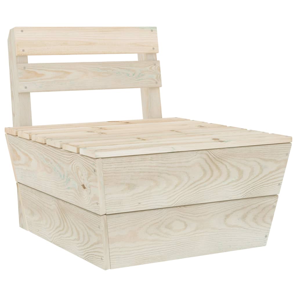Set Divani da Giardino su Pallet 6 pz in Legno Abete Impregnato - homemem39