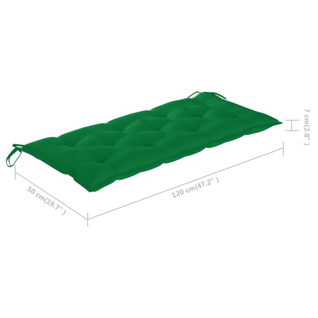 Panca da Giardino Pieghevole con Cuscino 118 cm in Bambù | homemem39