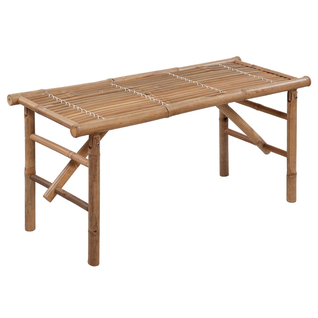 Panca da Giardino Pieghevole con Cuscino 118 cm in Bambù - homemem39