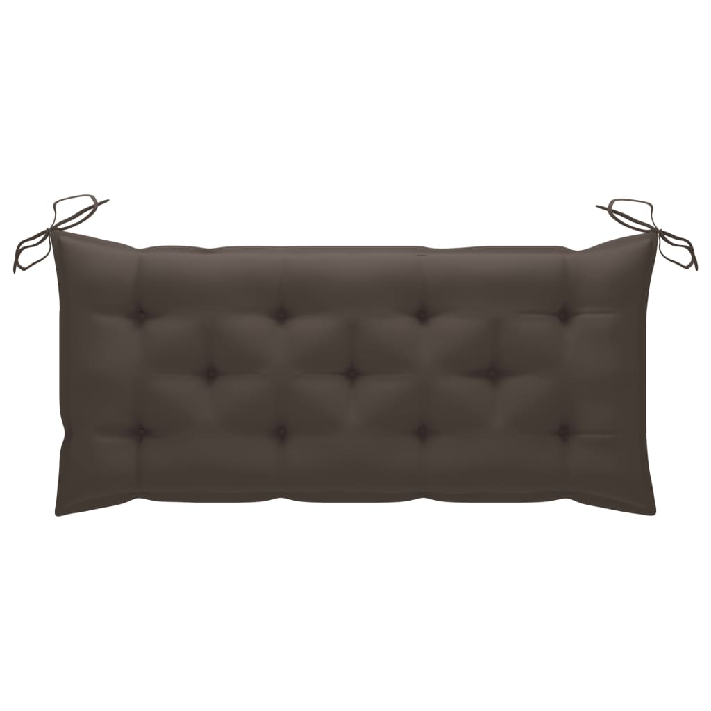 Panca da Giardino Pieghevole con Cuscino 118 cm in Bambù - homemem39