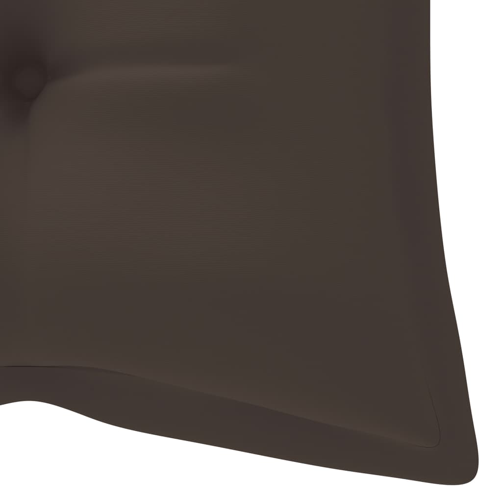Panca da Giardino Pieghevole con Cuscino 118 cm in Bambù - homemem39