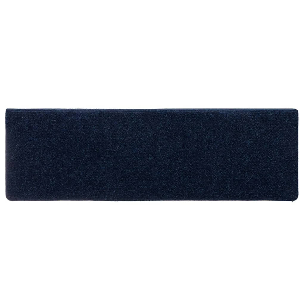 Tappetini per scale autoadesivi 15 pz 65x21x4 cm blu navy bordo rettangolare - homemem39