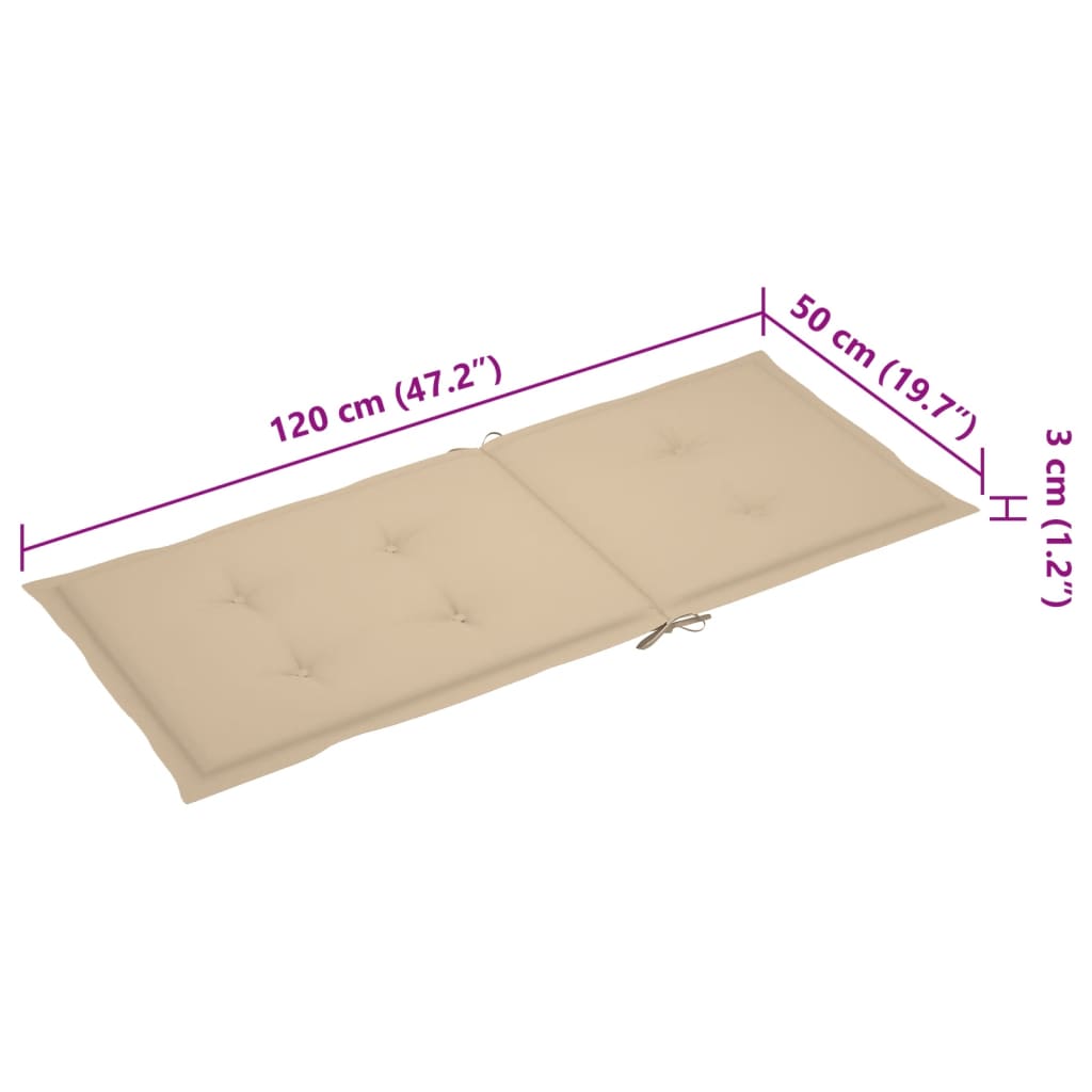 Sedie da Giardino Reclinabili 4 pz con Cuscini Massello Acacia - homemem39