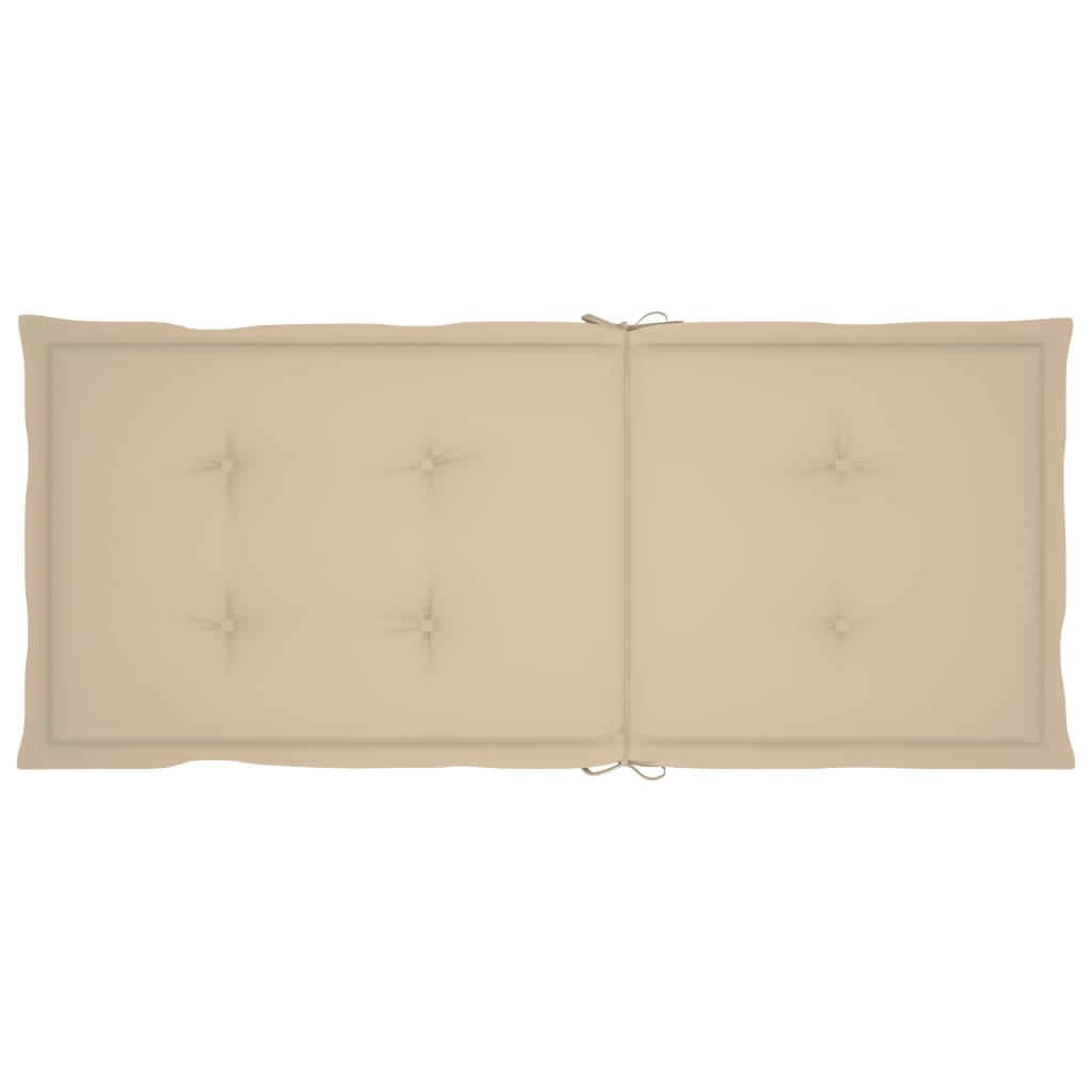 Sedie Giardino 4 pz con Cuscini Beige in Massello di Teak - homemem39