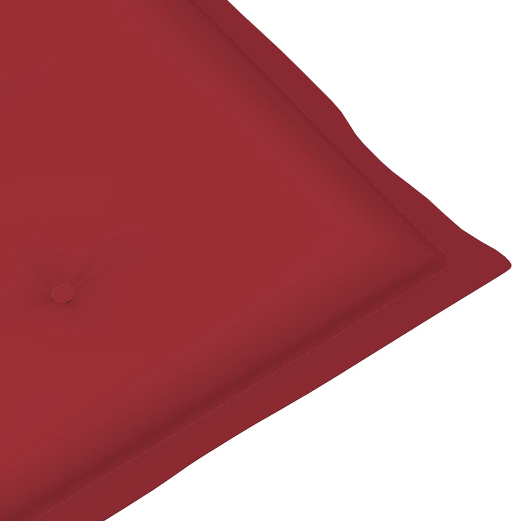 Sedie da Giardino 4 pz con Cuscini Rosso Vino Massello di Teak - homemem39