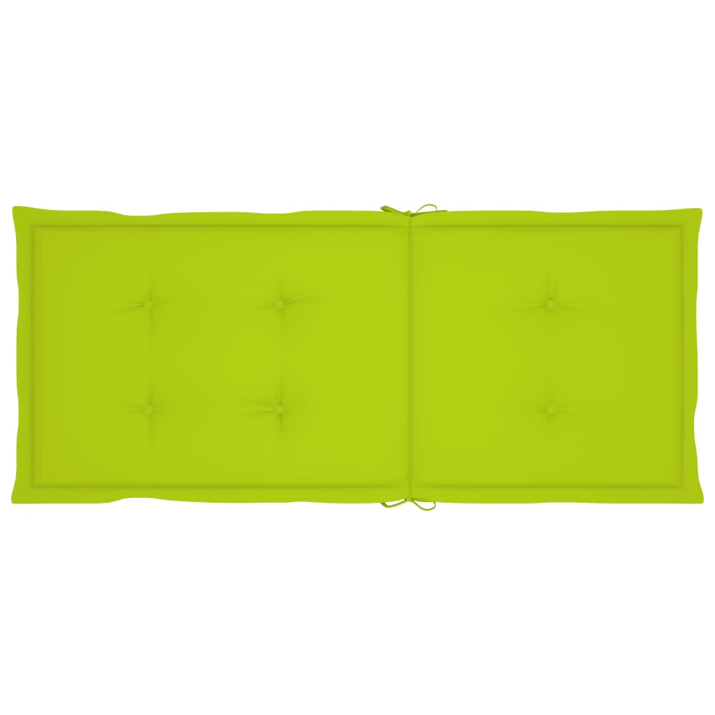 Sedie Giardino 4 pz e Cuscini Verde Brillante Massello di Teak - homemem39