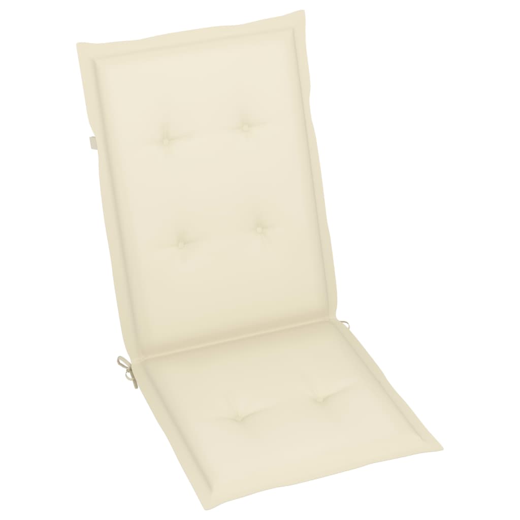 Sedie da Giardino 6 pz con Cuscini Crema Massello di Teak - homemem39