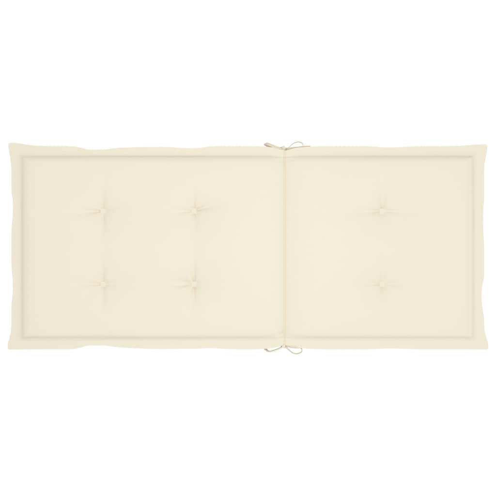 Sedie da Giardino 6 pz con Cuscini Crema Massello di Teak - homemem39