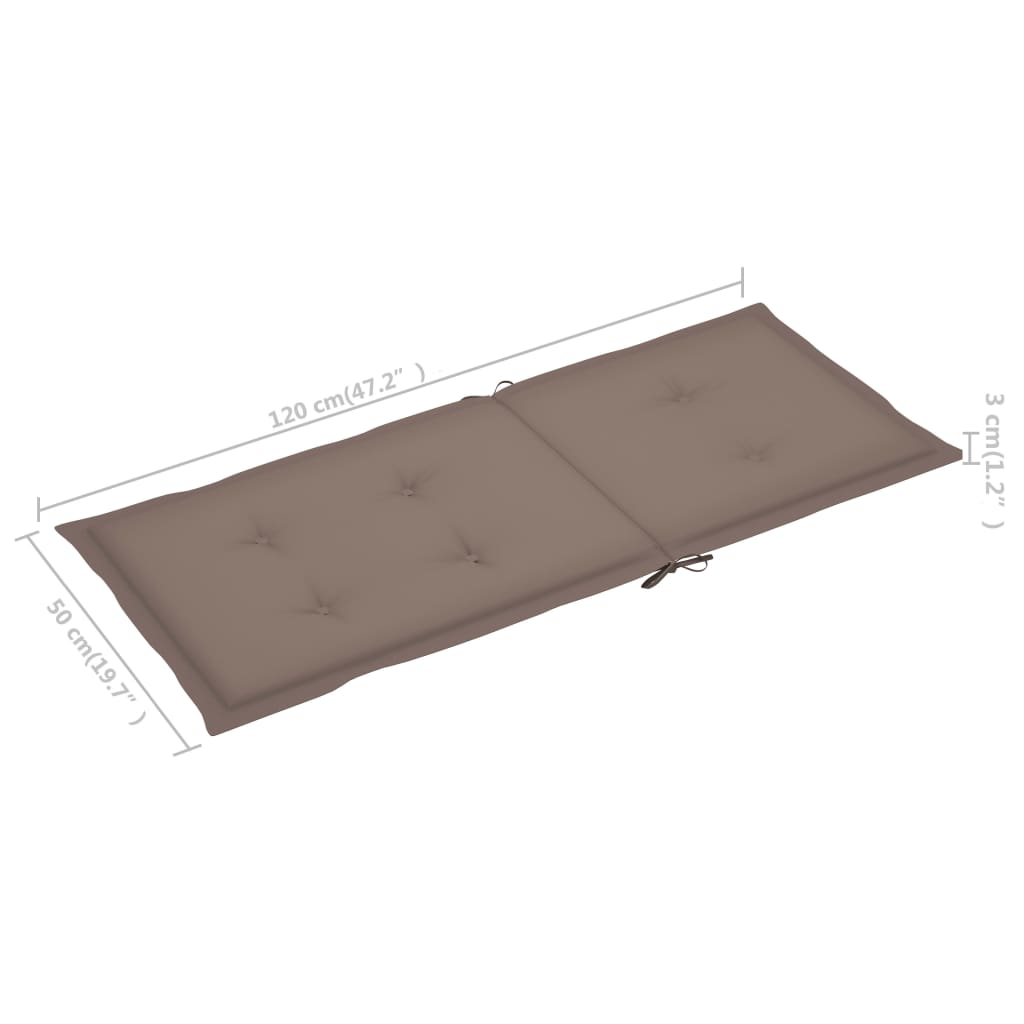 Sedie da Giardino 6 pz e Cuscini Grigio Talpa Massello di Teak - homemem39