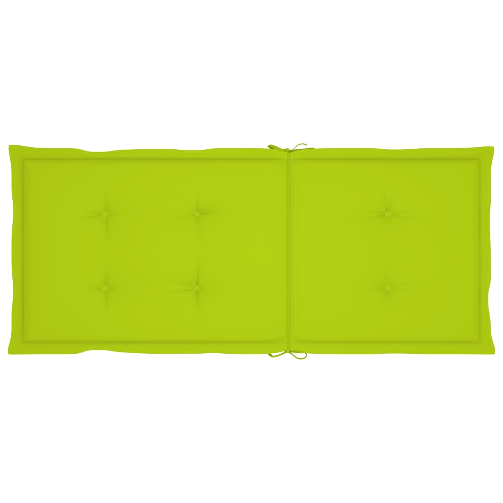 Sedie da Giardino 6 pz e Cuscini Verde Brillante Massello Teak - homemem39