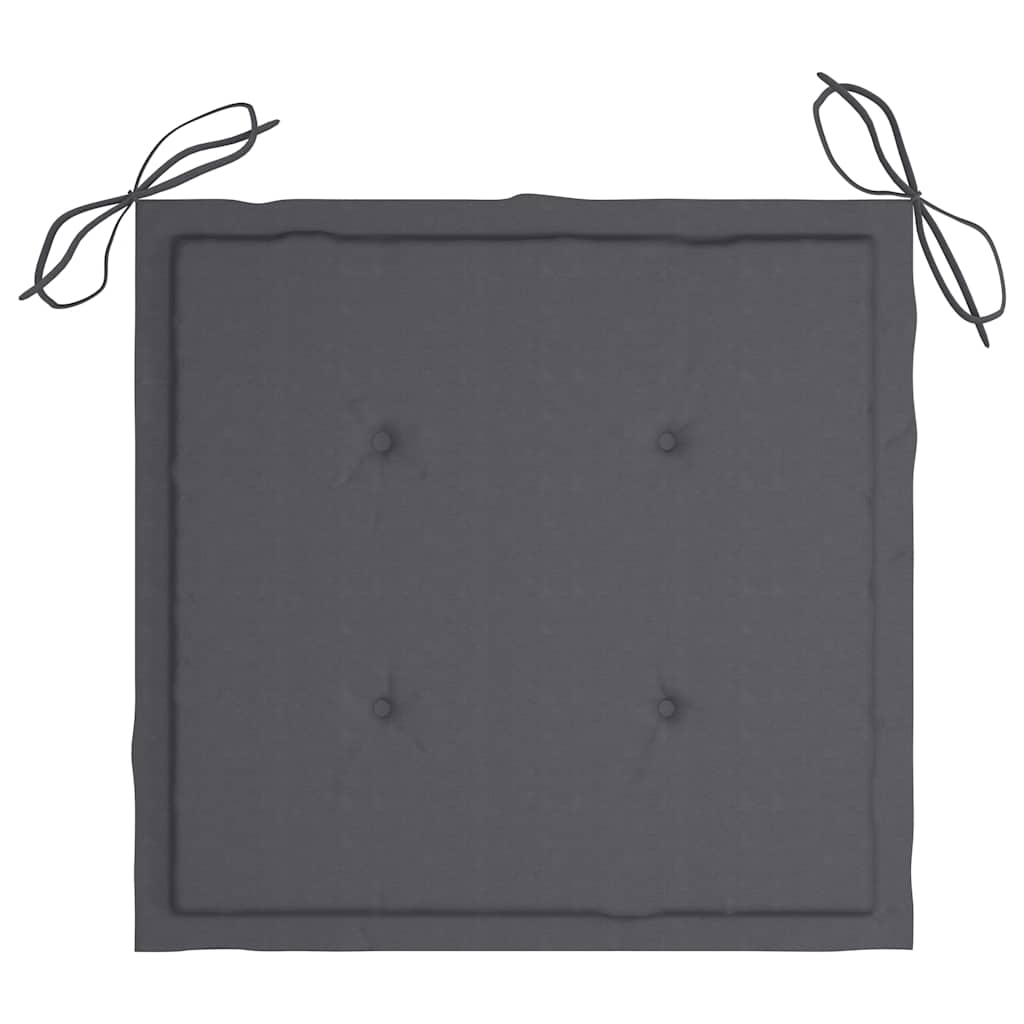Sedie da Giardino con Cuscini Antracite 4pz Legno Massello Teak - homemem39