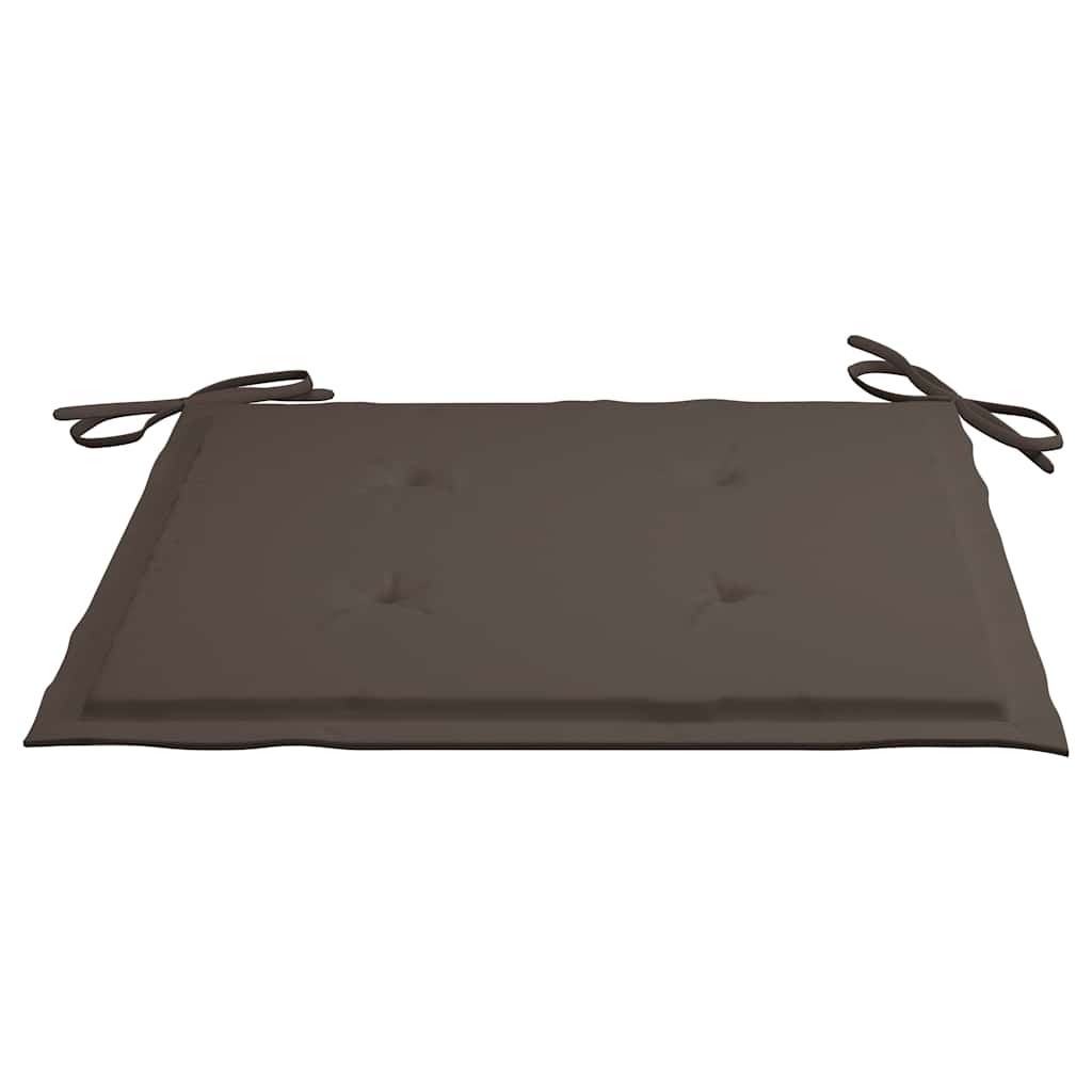 Sedie da Giardino con Cuscini Tortora 4 pz Legno Massello Teak - homemem39