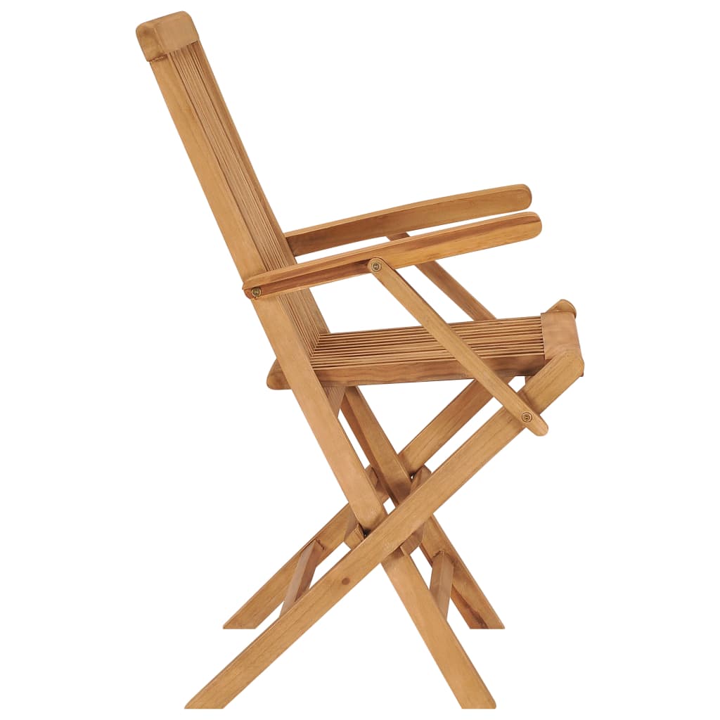 Sedie da Giardino con Cuscini Antracite 4pz Legno Massello Teak - homemem39