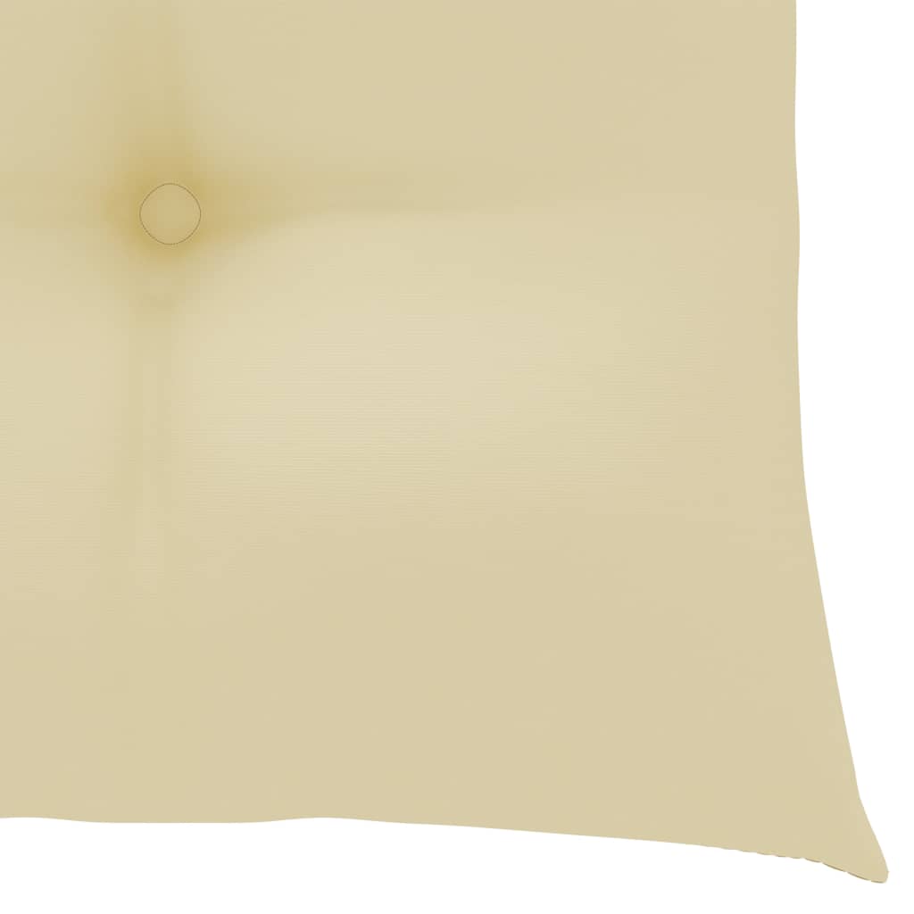 Sedie Giardino con Cuscini Bianco Crema 4pz Legno Massello Teak - homemem39