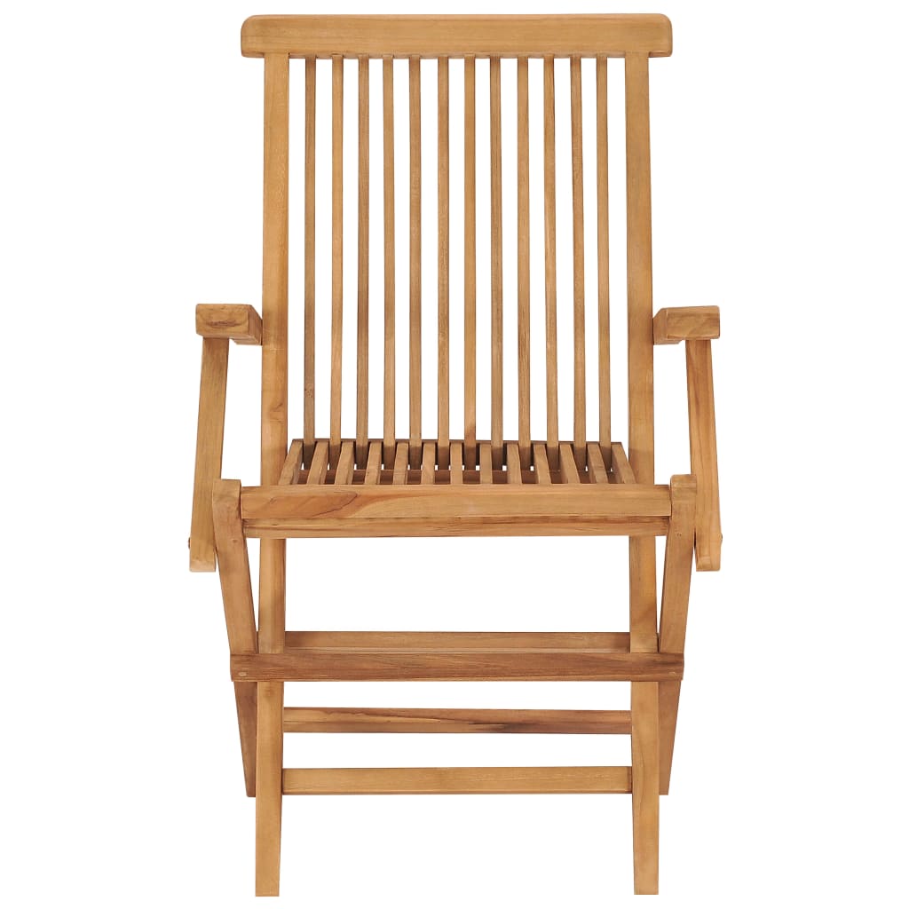 Sedie Giardino con Cuscini Bianco Crema 4pz Legno Massello Teak - homemem39