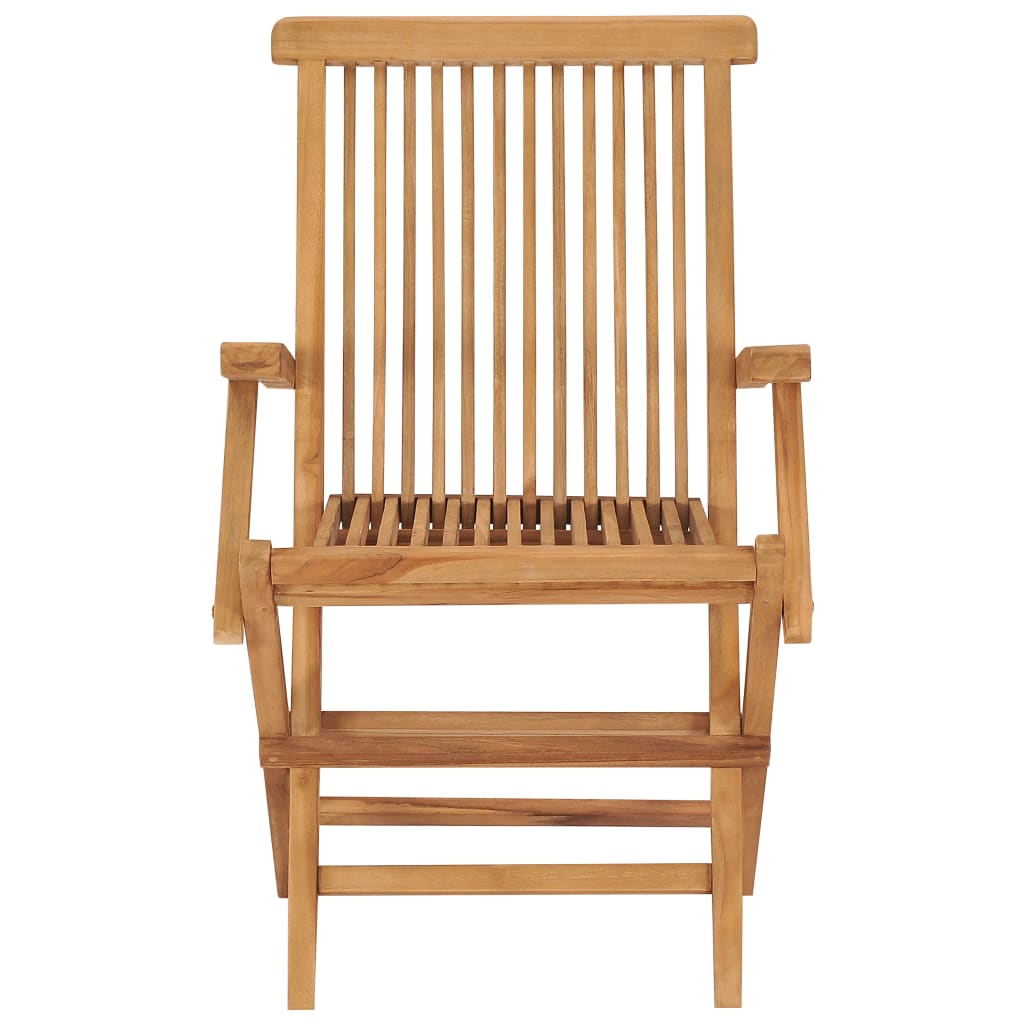 Sedie da Giardino con Cuscini Neri 4 pz Legno Massello di Teak - homemem39