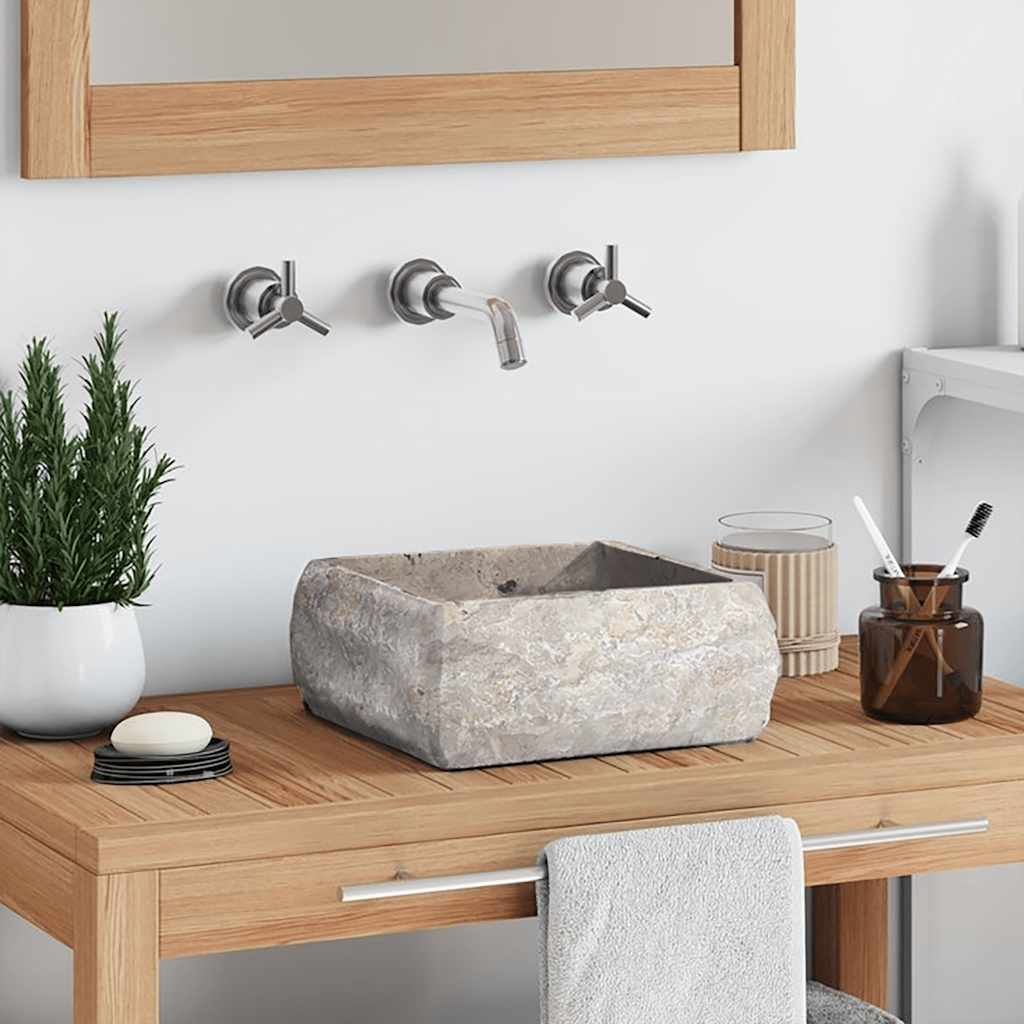 Lavandino Grigio 30x30x13 cm in Marmo - homemem39