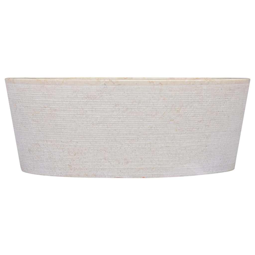 Lavandino Crema Ø40x15 cm in Marmo