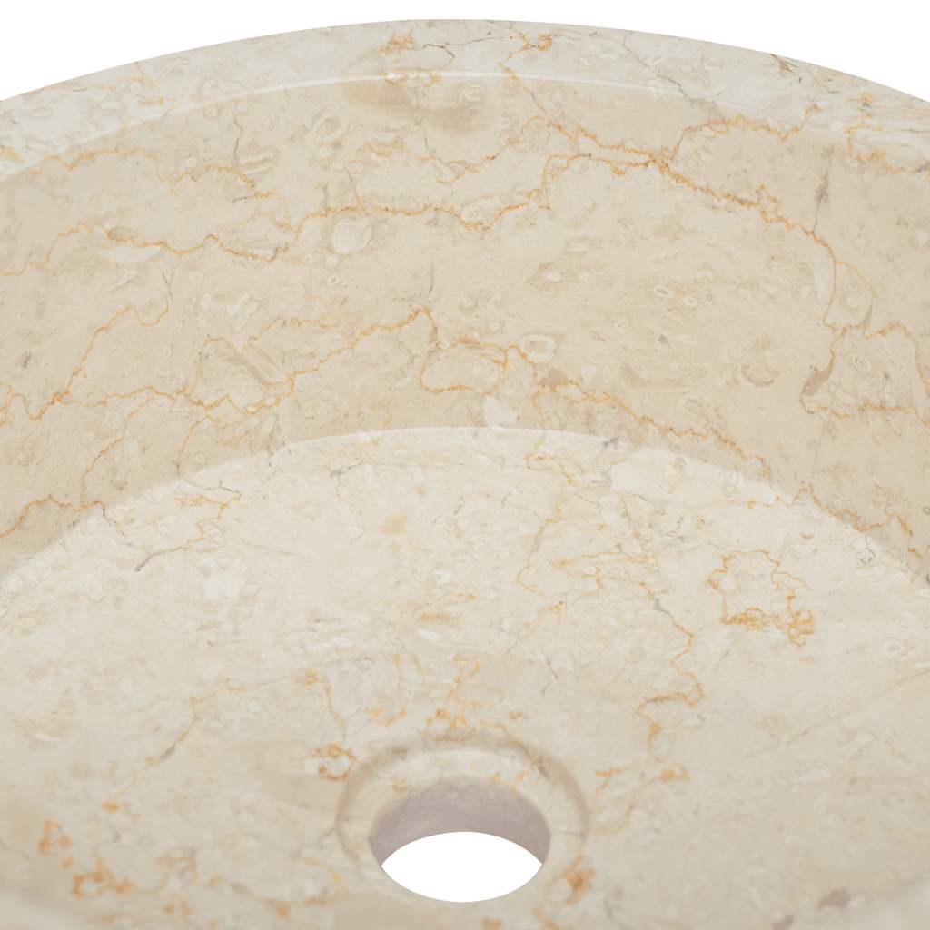 Lavandino Crema Ø40x15 cm in Marmo