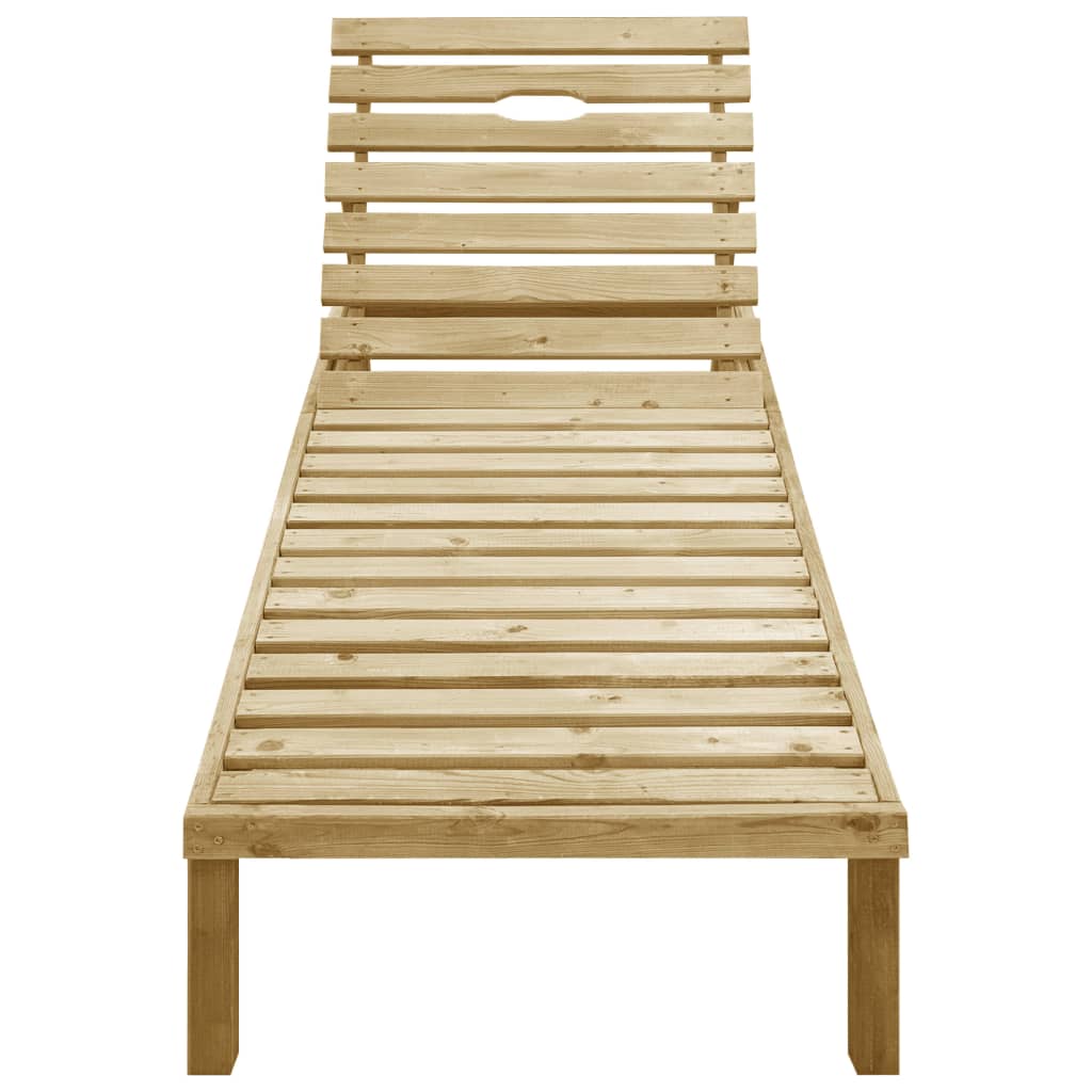 Lettino Prendisole con Cuscino Tortora in Legno Pino Impregnato - homemem39