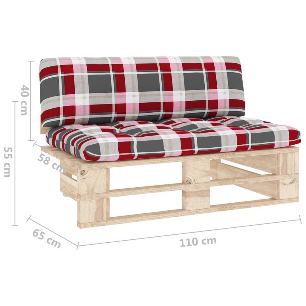 Divano Centrale Giardino su Pallet in Legno di Pino Impregnato | homemem39
