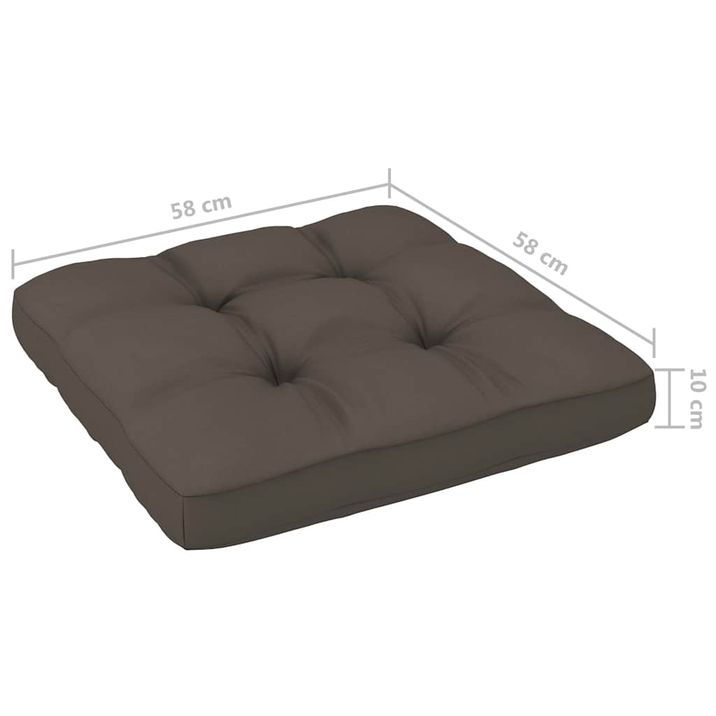 Set Divani in Pallet con Cuscini 6 pz in Pino Impregnato Bianco
