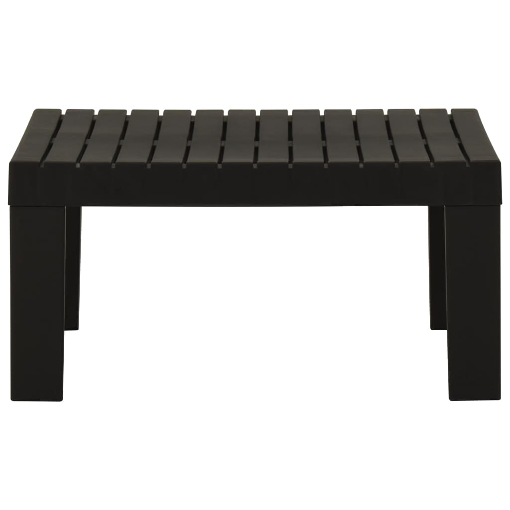 Tavolino da Salotto per Giardino in Plastica Grigio - homemem39