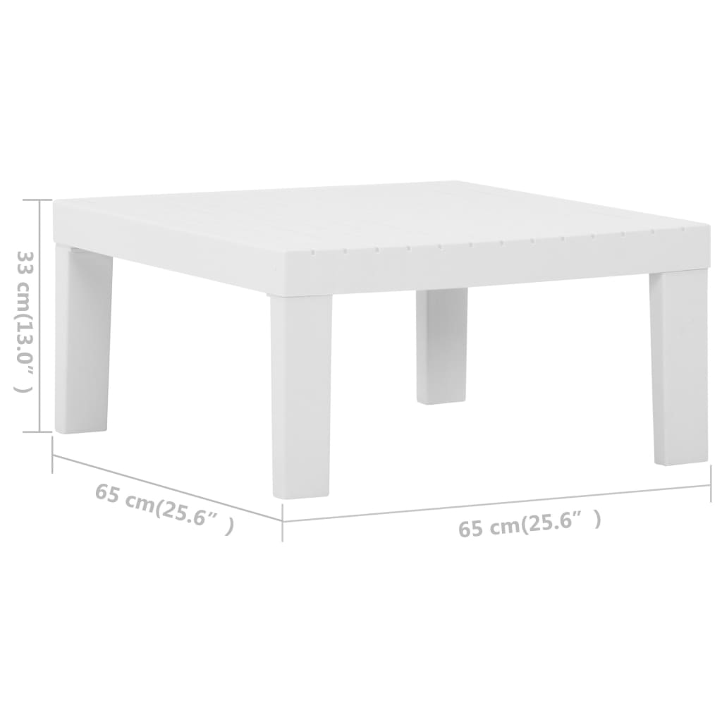 Set Divani da Giardino con Cuscini 2 pz in Plastica Bianco | homemem39