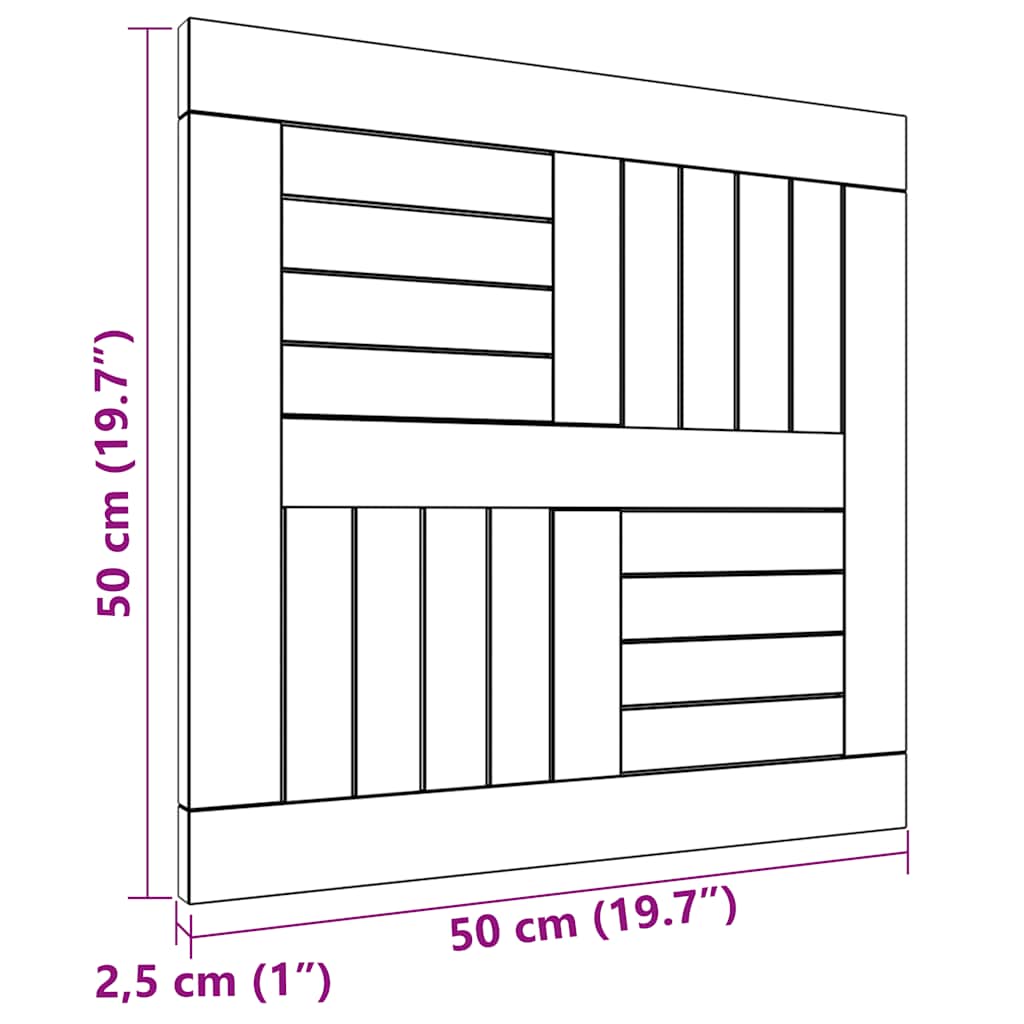 Piano Tavolo Quadrato 50x50x2,5 cm in Legno Massello di Teak | homemem39