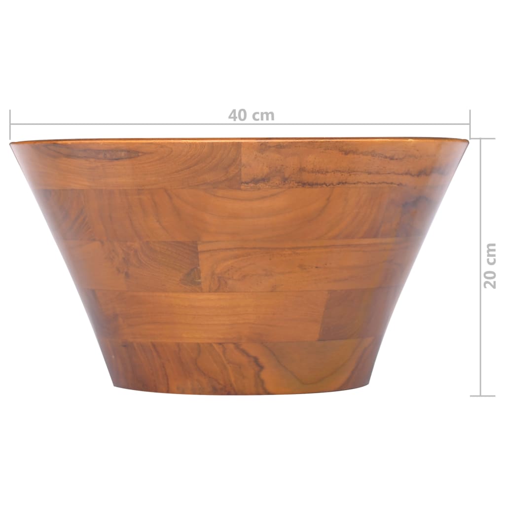 Lavabo in Legno Massello di Teak Φ40x20 cm - homemem39