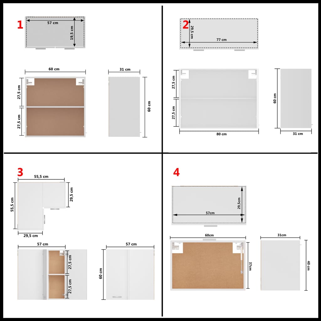 Set Armadi da Cucina 11 pz Bianco in Truciolato - homemem39