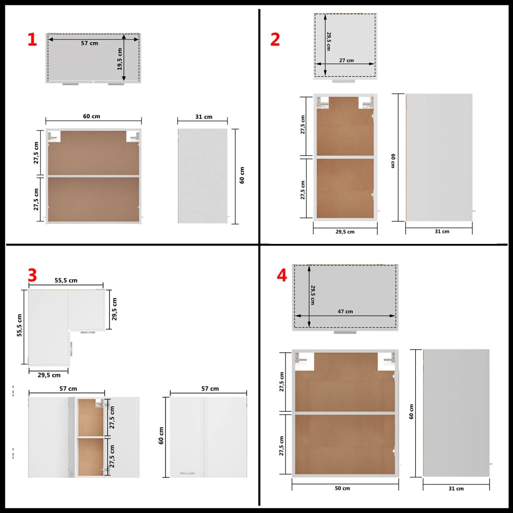 Set Armadi da Cucina 14 pz Bianco in Truciolato - homemem39