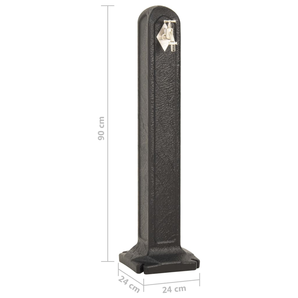 Cisterna da giardino con Rubinetto Antracite Effetto Pietra | homemem39