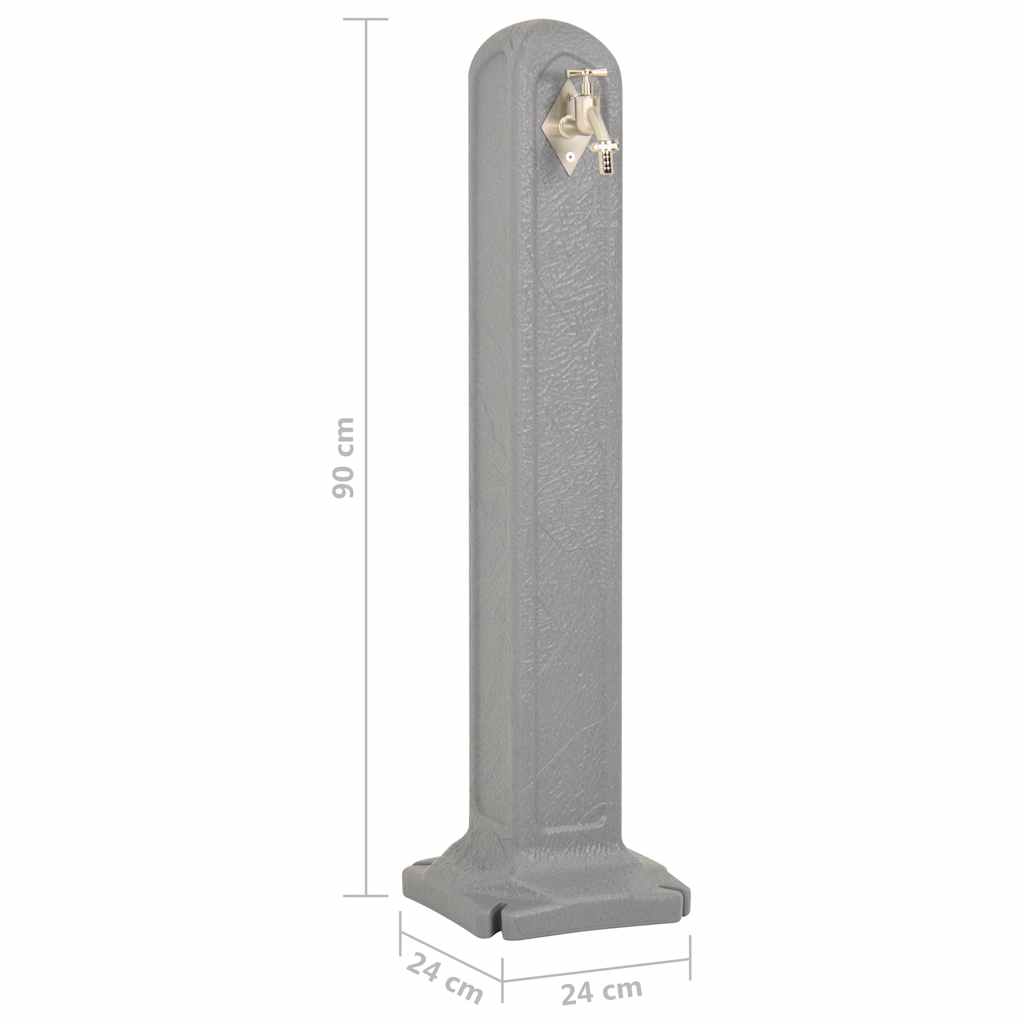 Cisterna da Giardino e Rubinetto Grigio Chiaro Effetto Pietra | homemem39