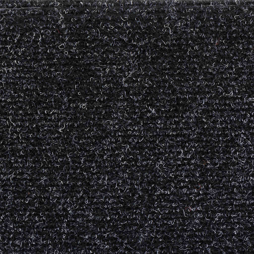 Tappetini per scale autoadesivi 10 pz 56x17x3 cm neri semicircolari