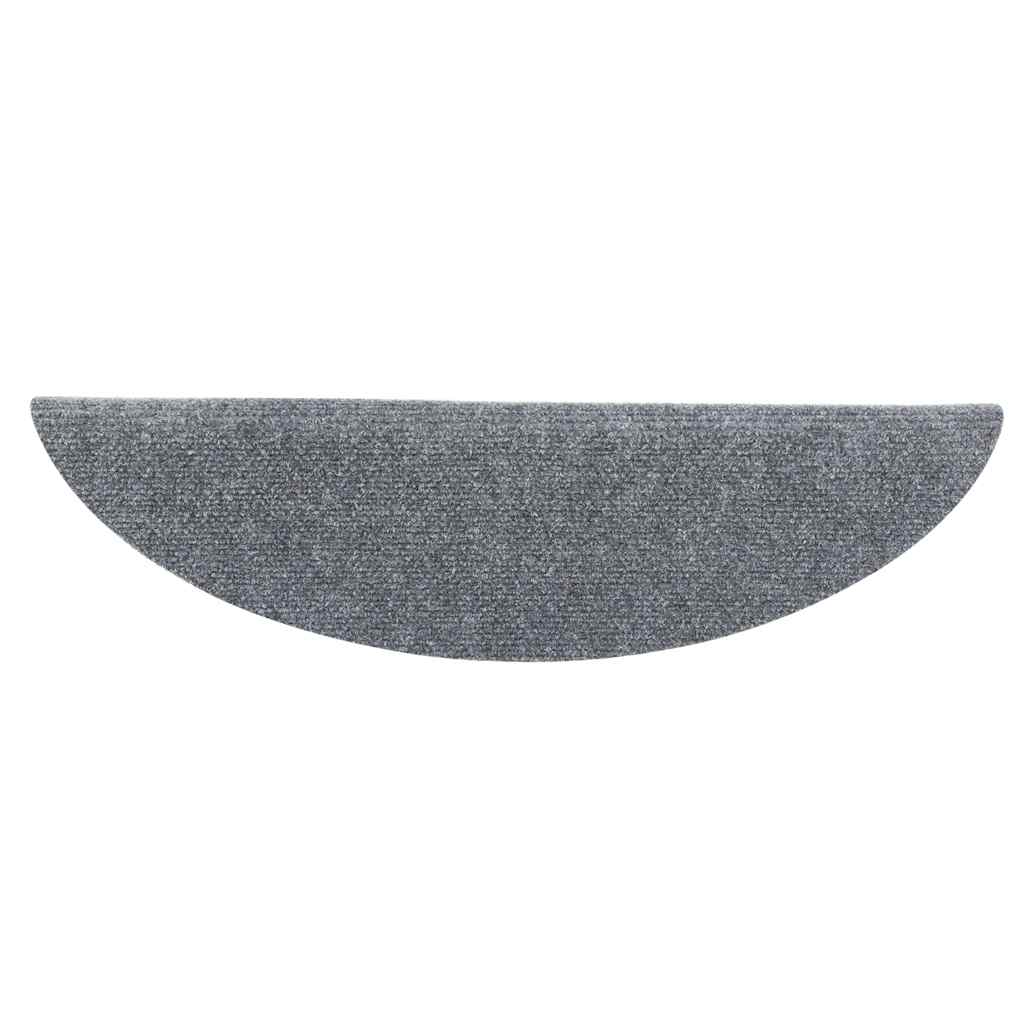 Tappetini per Scale Adesivi 10 pz 56x17x3 cm Grigio Chiaro - homemem39