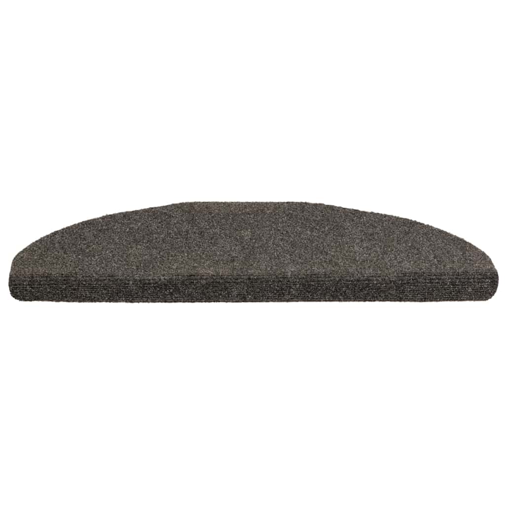 Tappetini per scale autoadesivi 10 pz 65x21x4 cm Antracite Semicircolari Grandi - homemem39