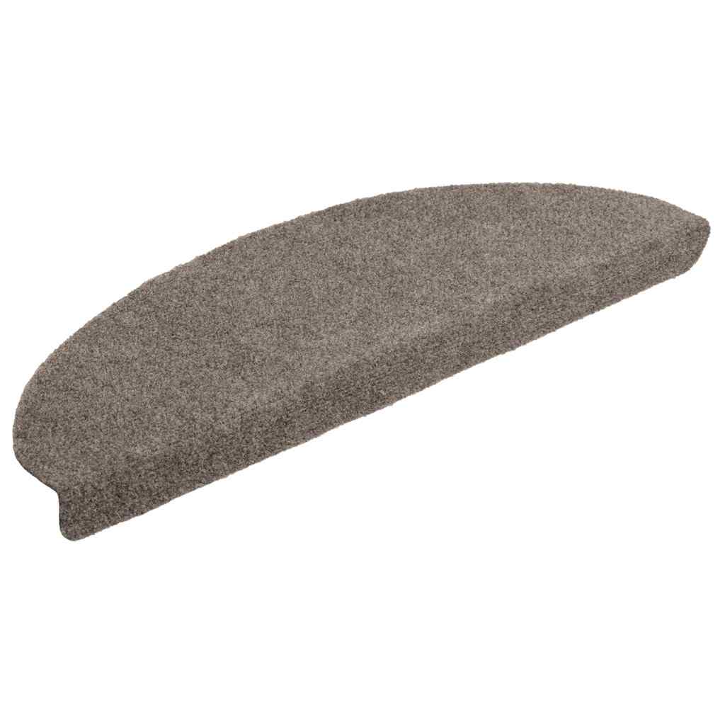 Tappetini per scale autoadesivi 5 pz 65x21x4 cm beige semicircolari grandi - homemem39