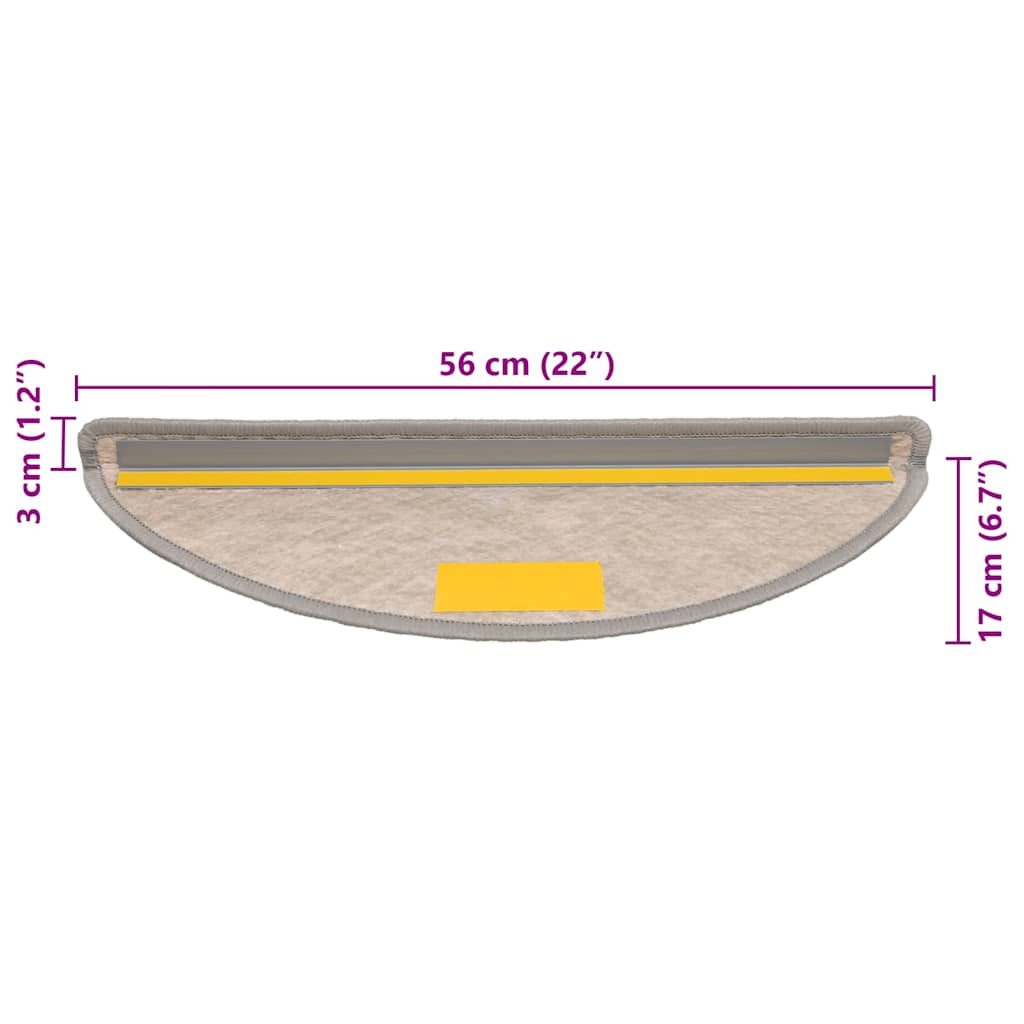 Tappeti Autoadesivi Scale Aspetto Sisal 15pz 56x17x3cm Argento | homemem39