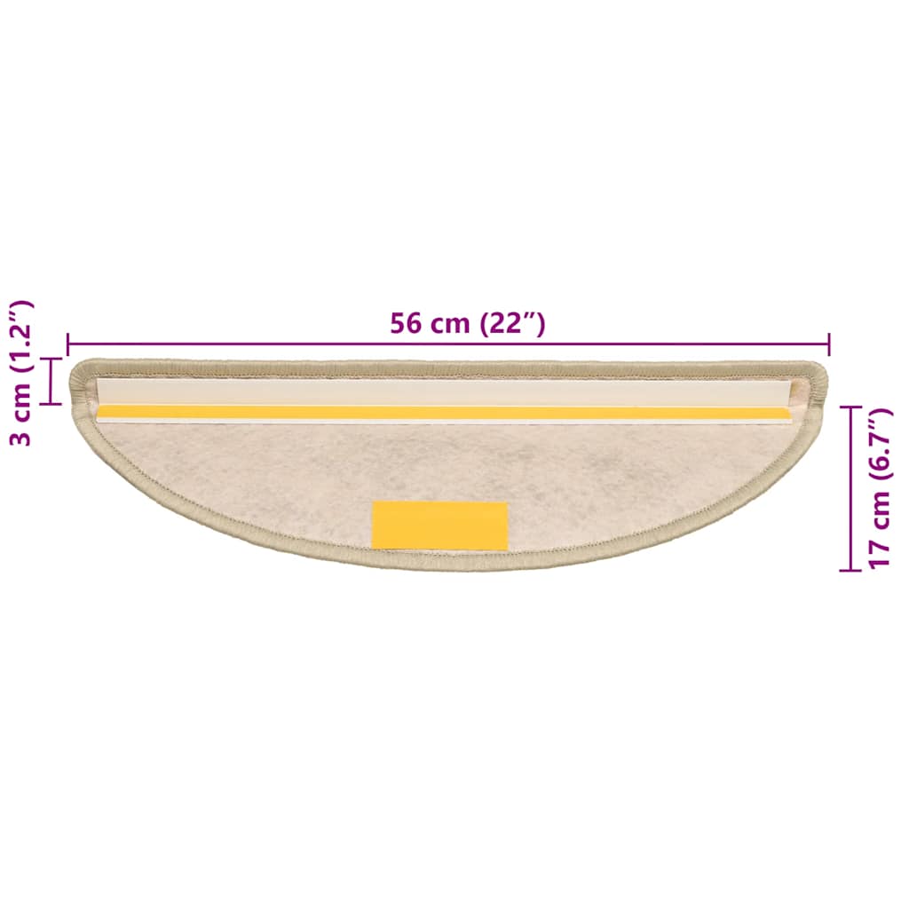 Tappeti Adesivi Scale Aspetto Sisal 15pz 56x17x3cm Verde Chiaro - homemem39