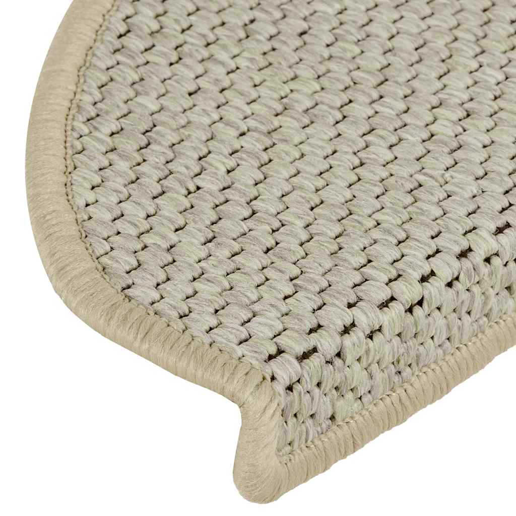 Tappeti Adesivi Scale Aspetto Sisal 15pz 65x21x4cm Verde Chiaro - homemem39