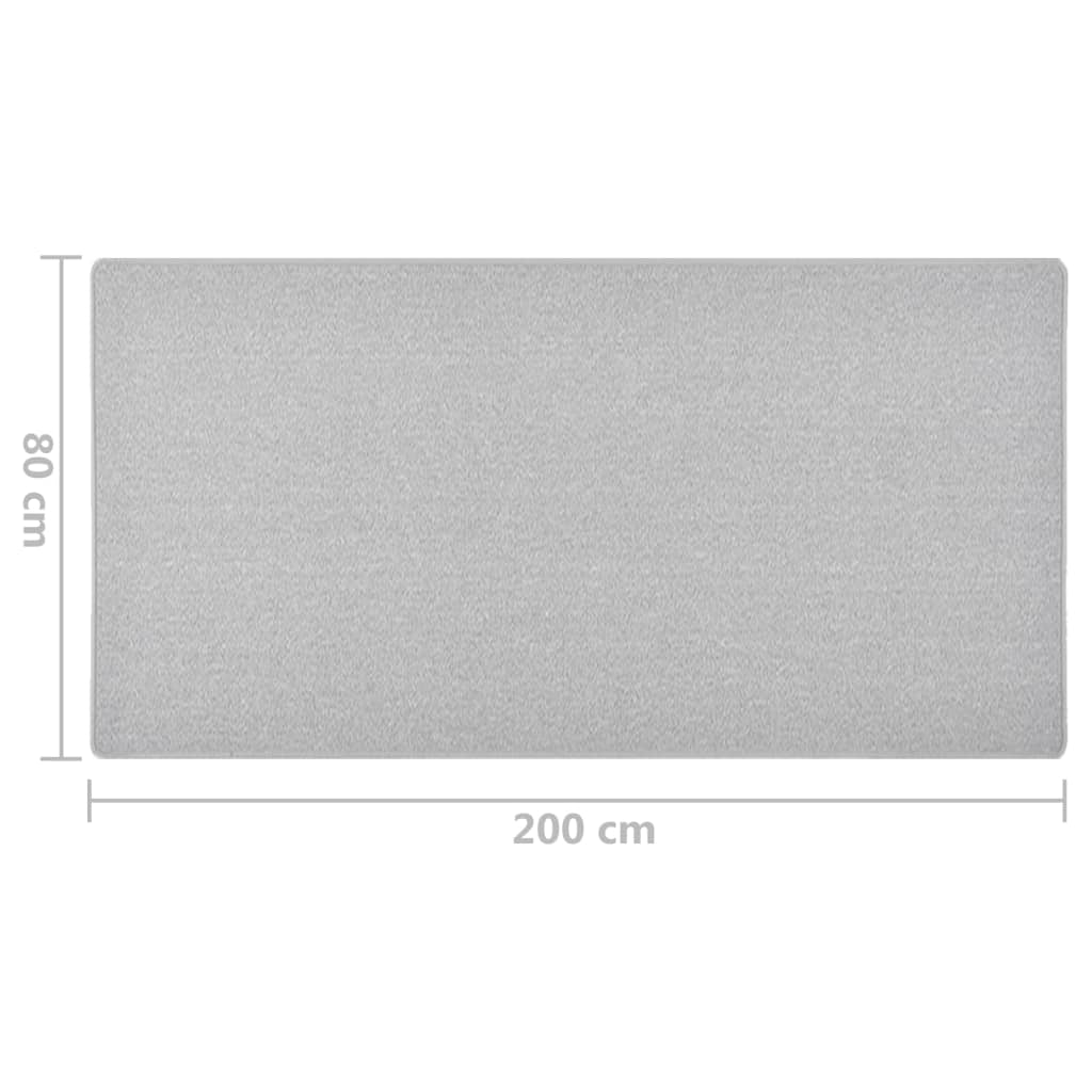 Tappeto Corsia Grigio Chiaro 80x200 cm - homemem39
