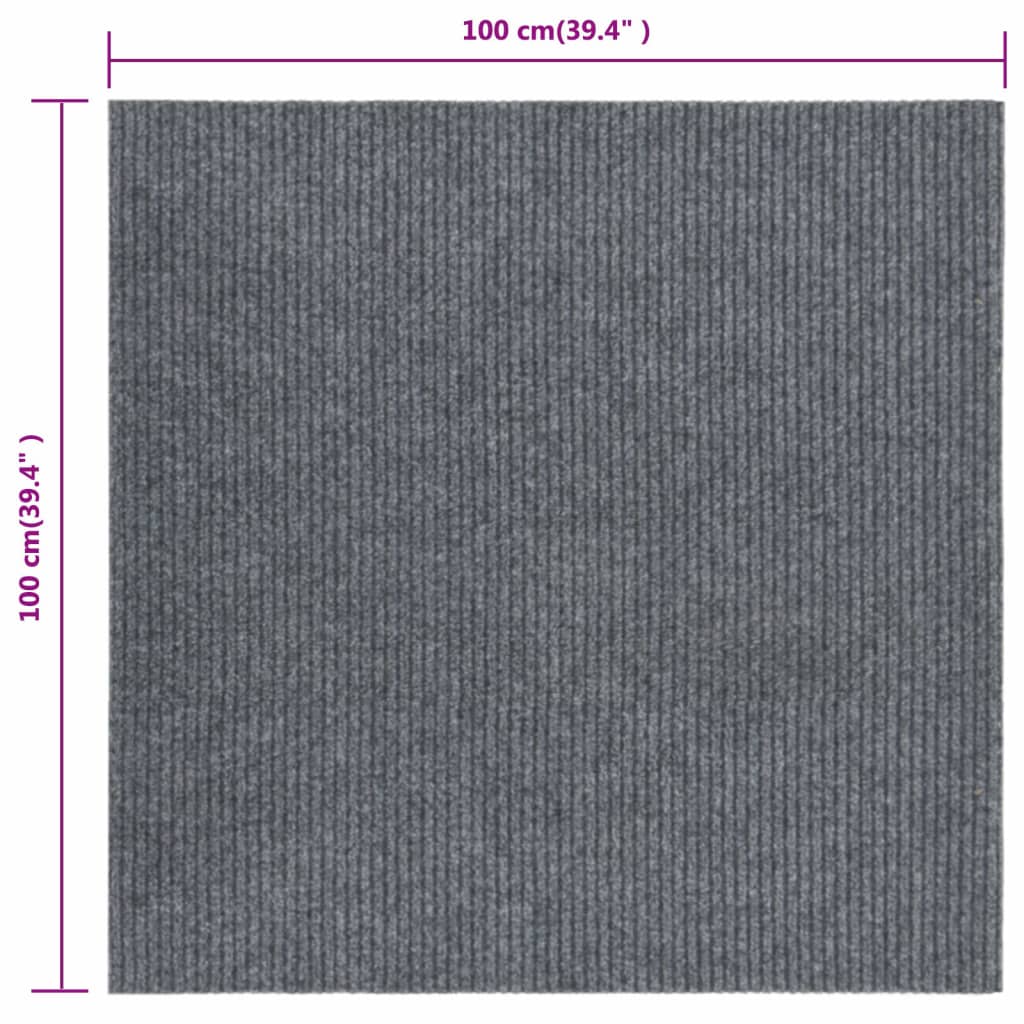 Tappeto Corsia Acchiappa Polvere 100x100 cm Grigio - homemem39