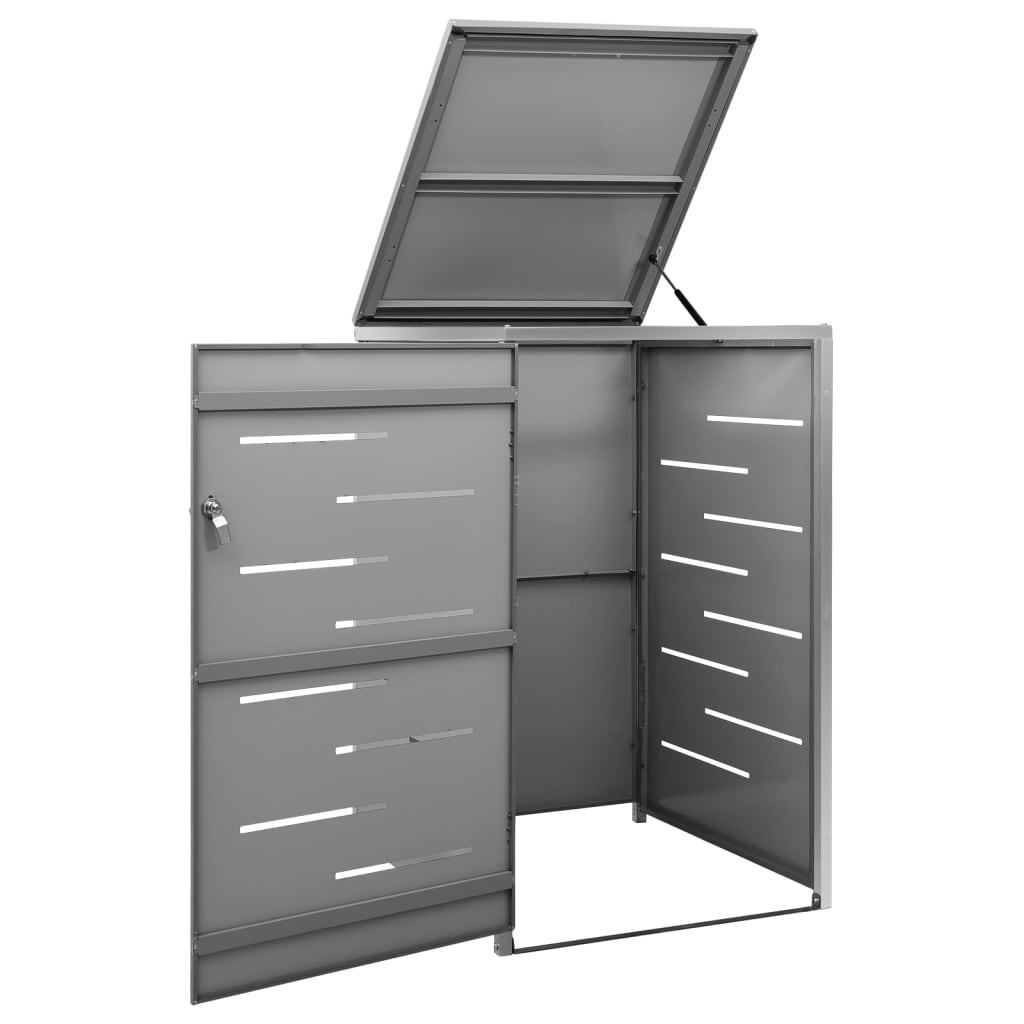 Copribidone per Spazzatura Singolo 69x77,5x115cm Acciaio Inox | homemem39
