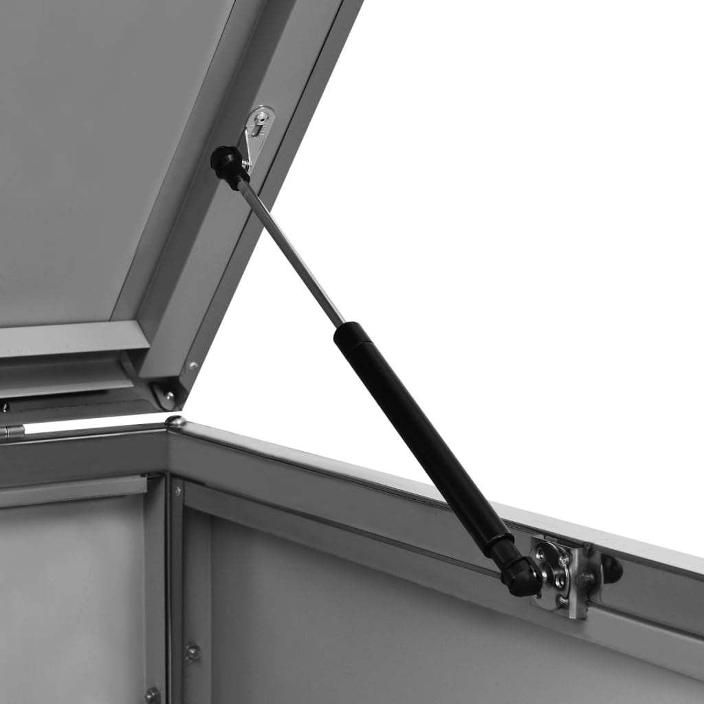 Copri Bidoni Pattumiera Doppia 138x77,5x112,5 cm Acciaio Inox - homemem39