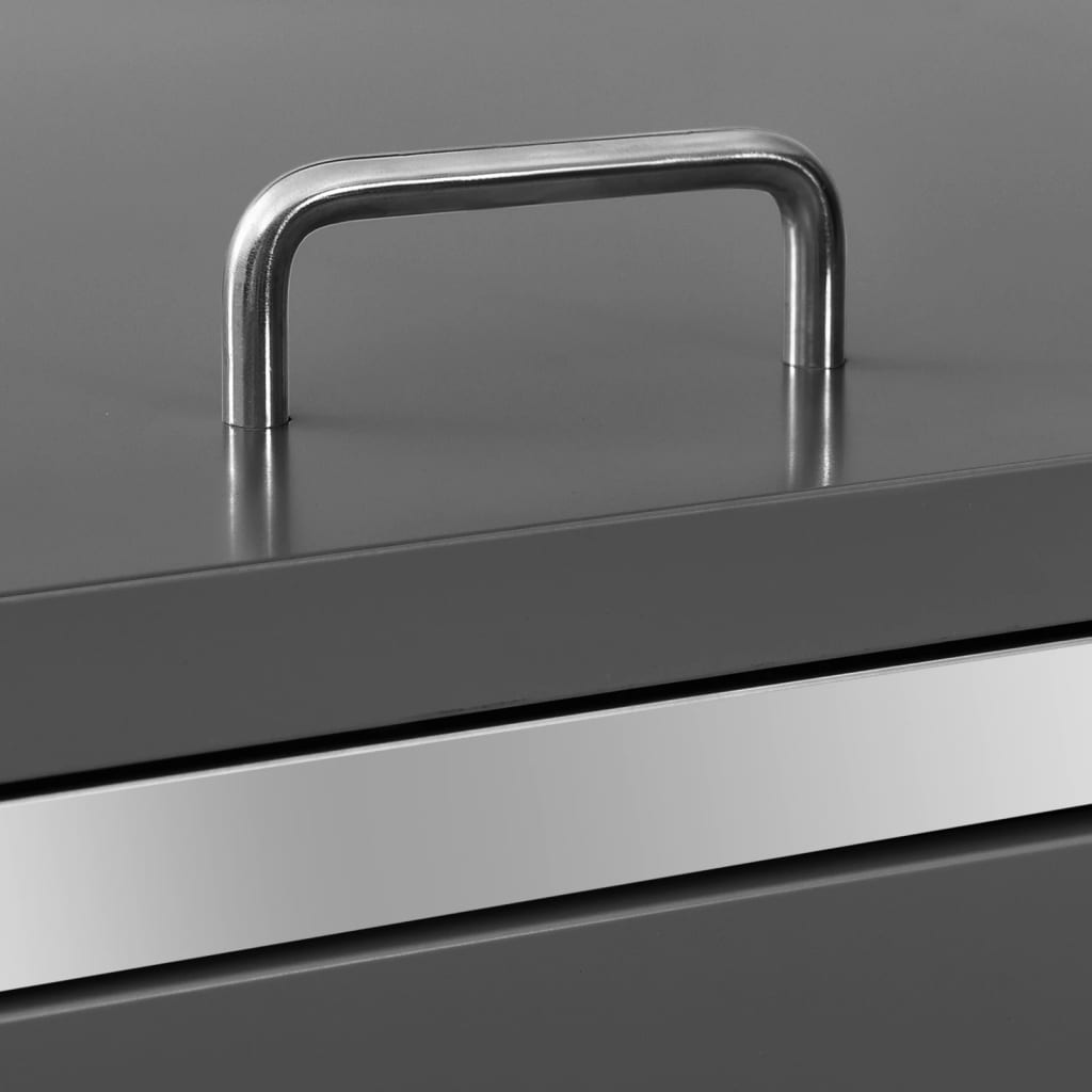 Copri Bidoni Pattumiera Doppia 138x77,5x112,5 cm Acciaio Inox - homemem39
